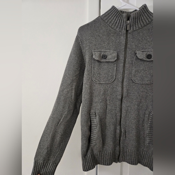 Apt. 9 Gray Zip-Up Jacket with Pockets, Size S - Picture 7 of 7
